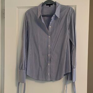 Sanctuary Blue Striped Button Down Shirt
